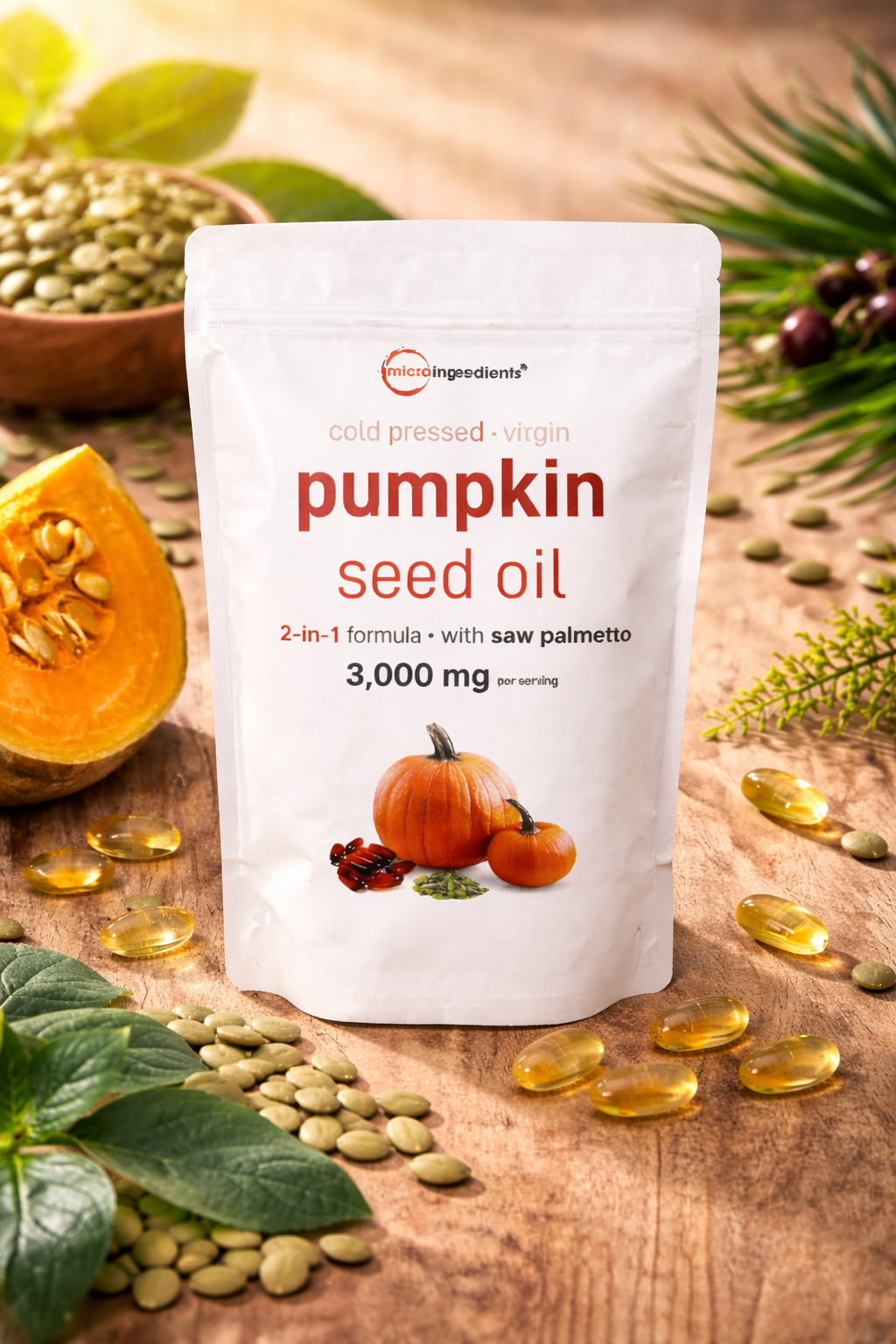 PUMPKIN SEED OIL + SAW PALMETTO 3000 MG💊🌿