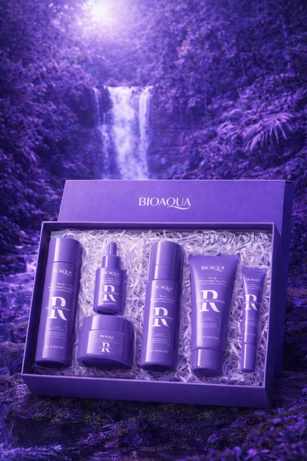 KIT RETINOL ANTIEDAD BIOAQUA – CAJA DE LUJO | RUTINA FACIAL COMPLETA 6 PASOS