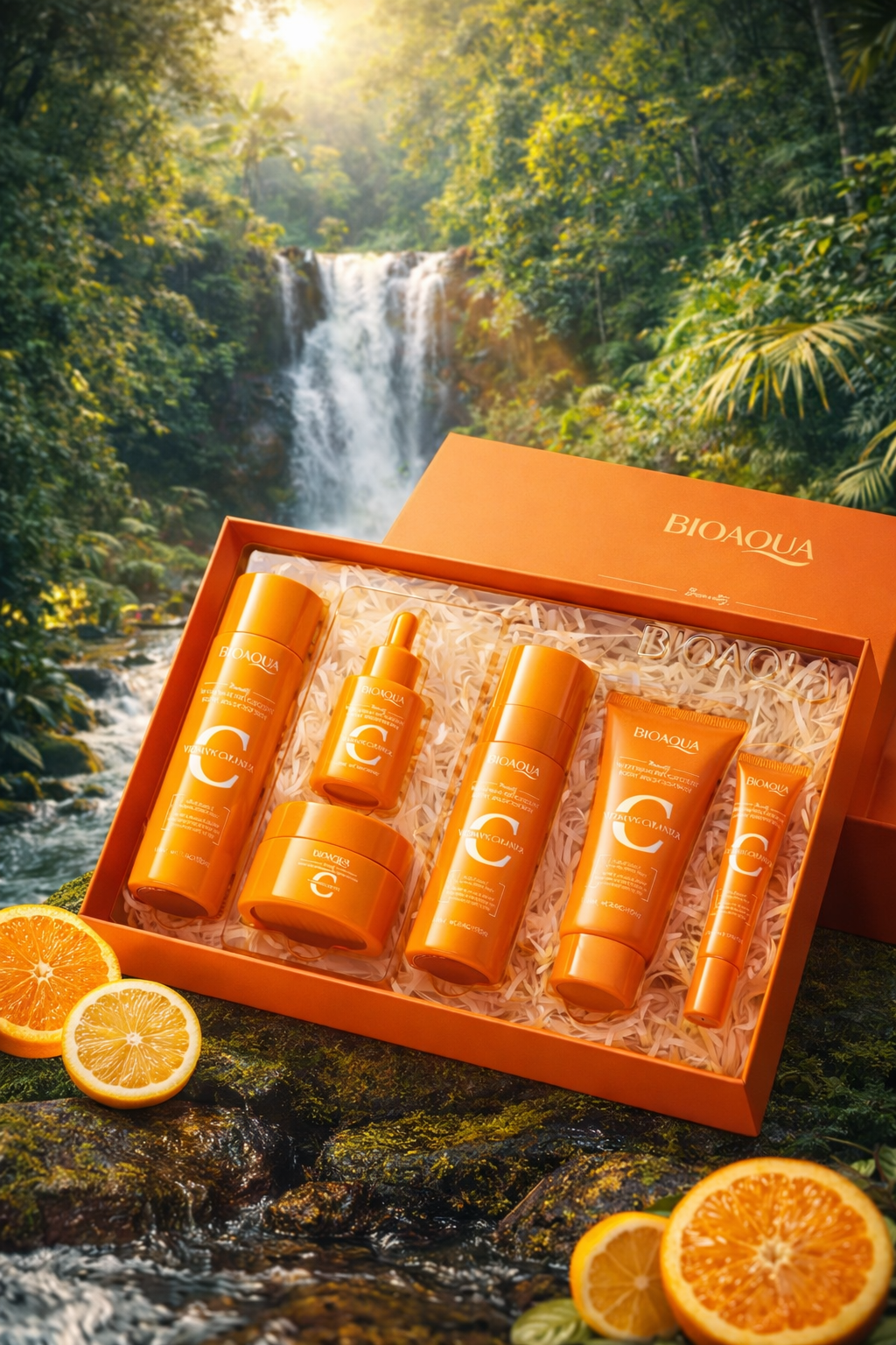 🍊Kit Vitamina C BIOAQUA – Rutina Facial Completa 6 Pasos🍊