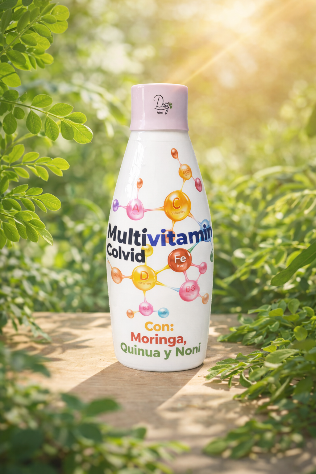 Multivitamínico Natural Líquido con Moringa, Quinua y Noni | Energía y Refuerzo Inmunológico