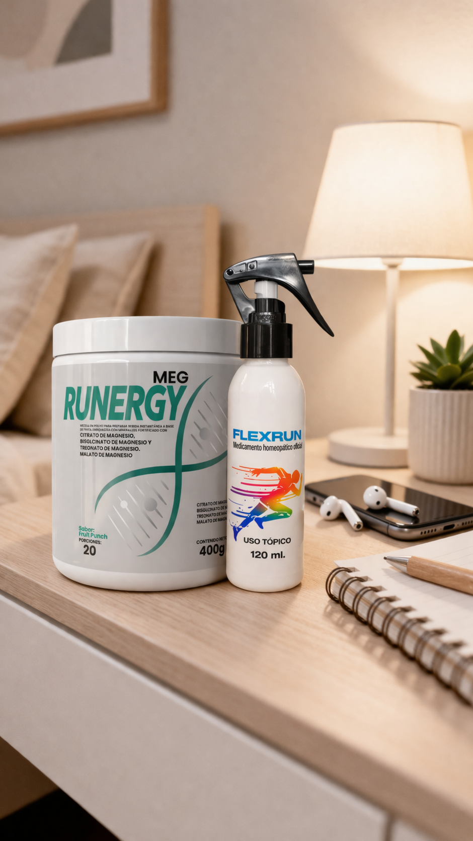 ⚡ Combo Runergy + FlexRun Spray – Energía, Recuperación y Alivio Muscular Total