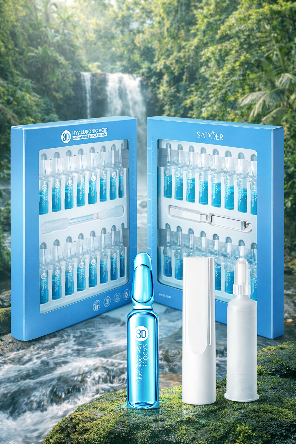 Ampollas de Ácido Hialurónico 8D Sadoer – Tratamiento Facial Hidratante y Anti-Edad