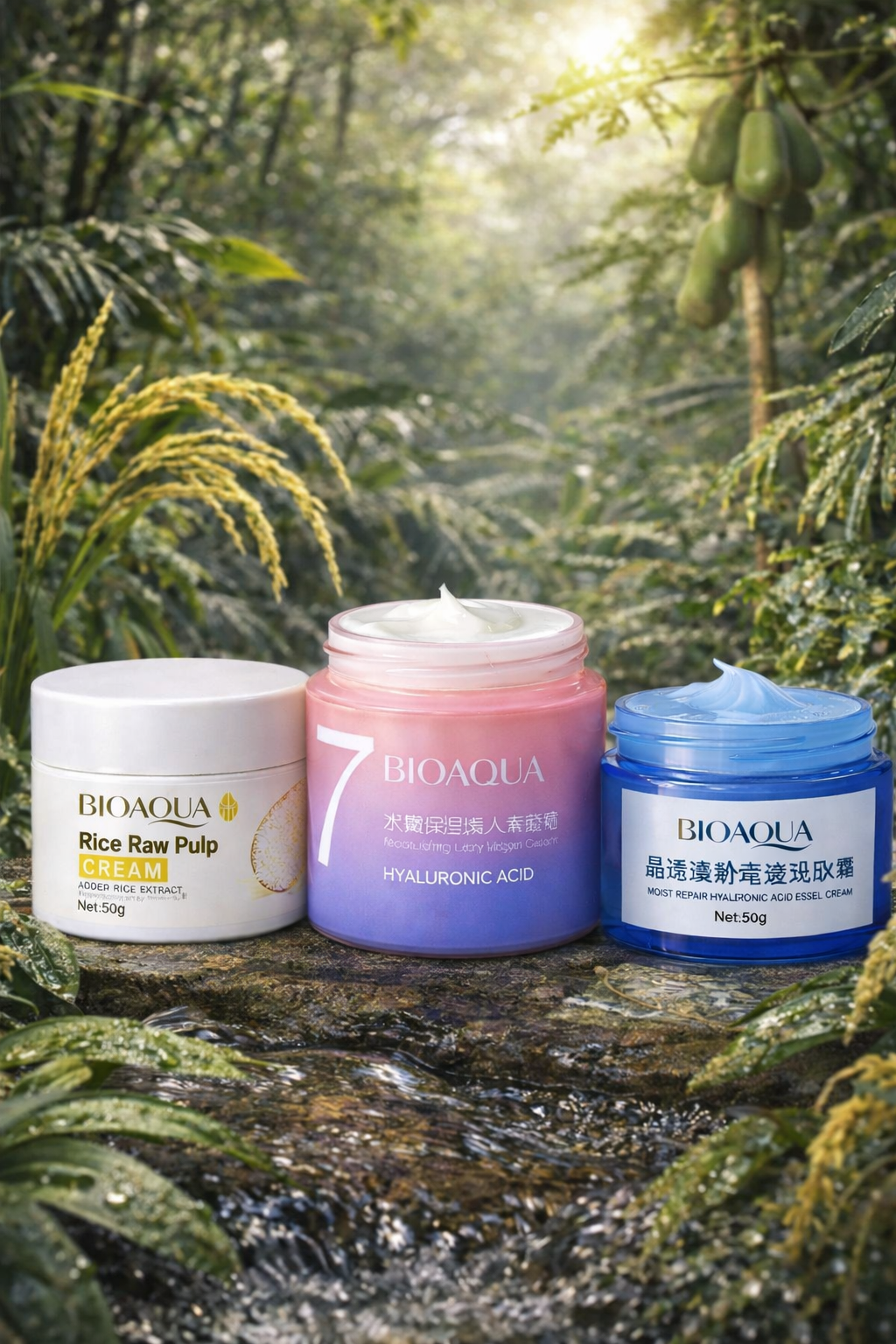 CREMA ARROZ +7 BENEFICIOS +GEL ACIDO HIA