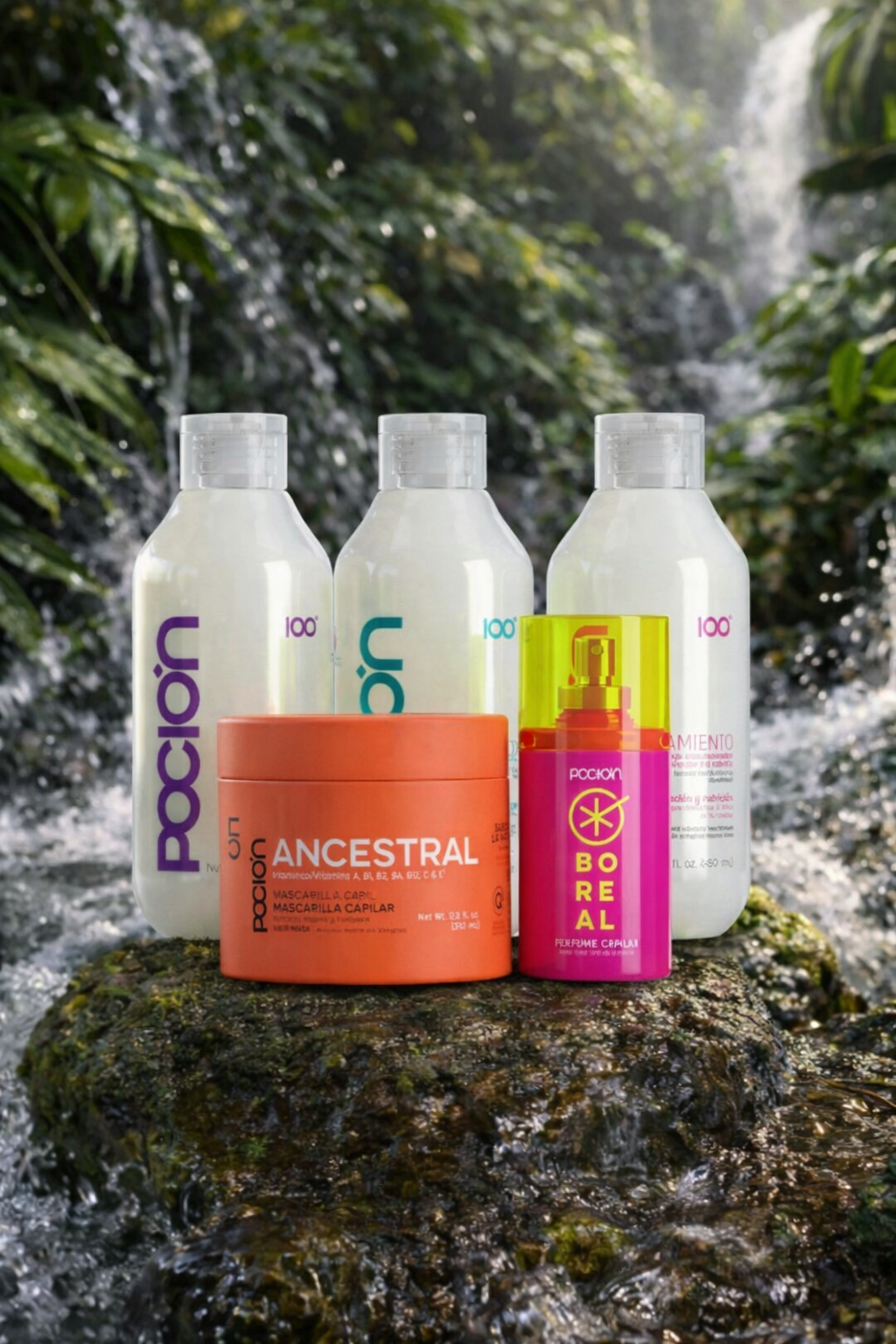 ✨ Kit Capilar Pocion – Shampoo + Mascarilla Ancestral + Sérum Boreal ✨